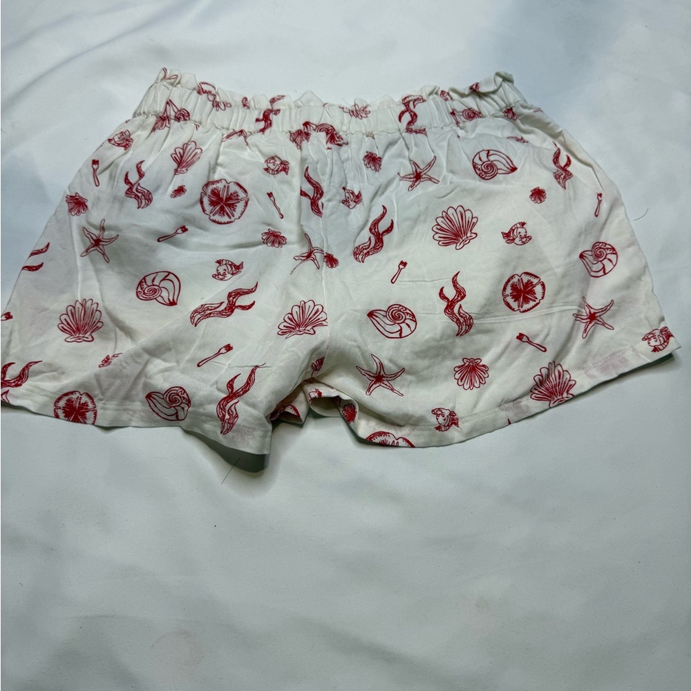 Roxy High Waist Women's Shorts with Red Patterns
